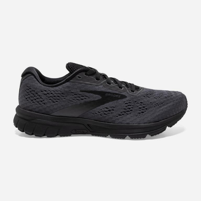 Brooks Anthem 4 Israel - Men's Neutral Road Running Shoes - Black/Ebony/Grey/Charcoal (13450-VNDZ)